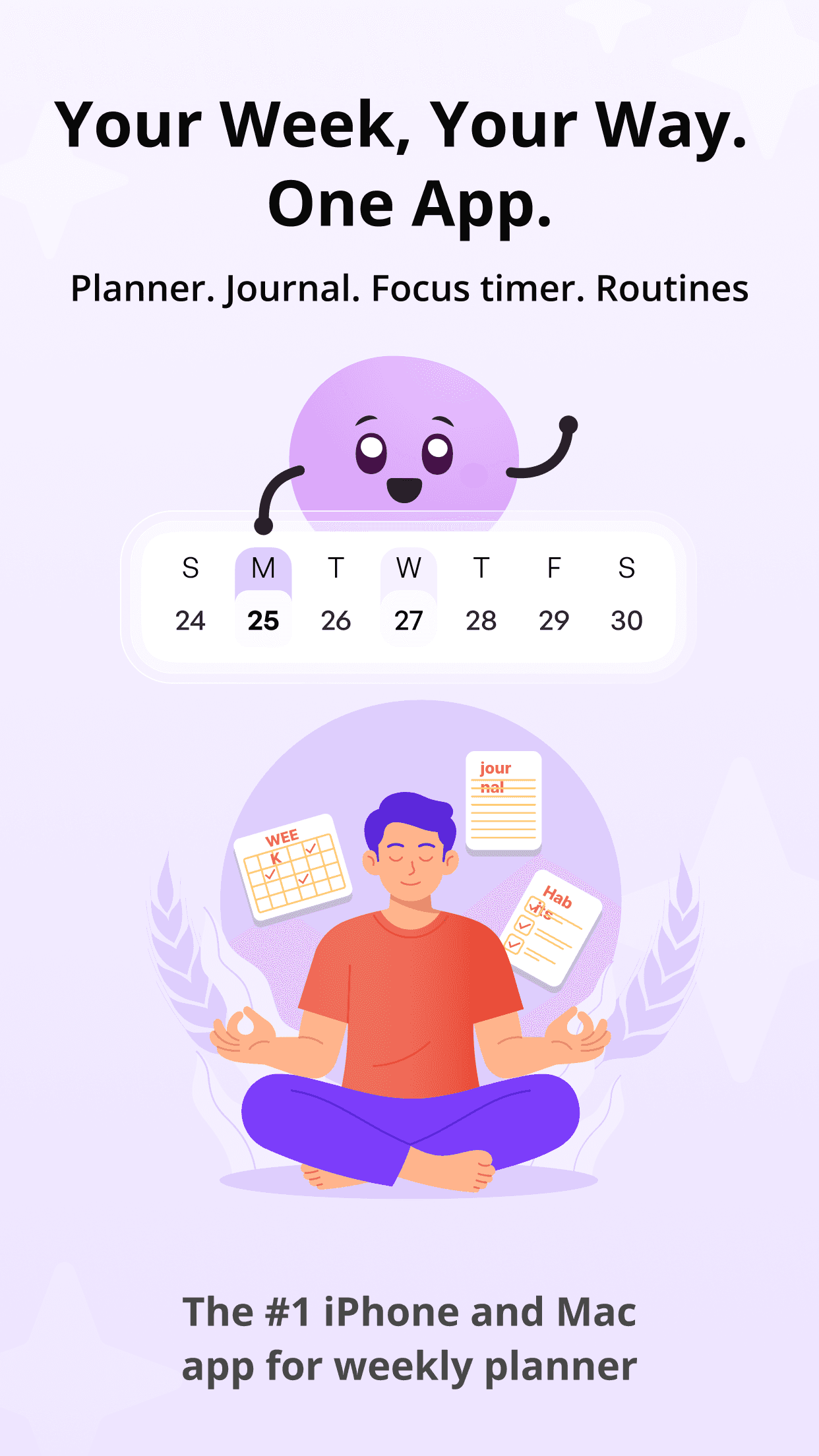 MightyWeek App Mockup